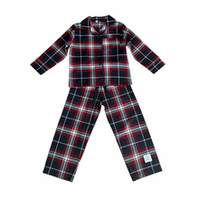 Load image into Gallery viewer, kids Plaid pajama set with shirt and pants in flannel