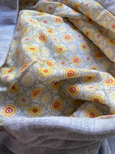 Load image into Gallery viewer, Grey onesie lined with liberty fabric