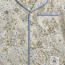 Load image into Gallery viewer, Details of Christmas Star PJs in Liberty print

