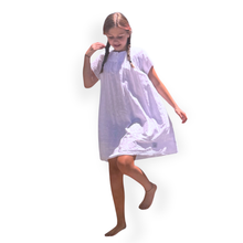 Load image into Gallery viewer, Girls cotton nightie with embroidered flower  design                                                                                                       
