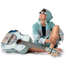 Load image into Gallery viewer, Kids hooded summer robe in cotton fabric
