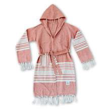 Load image into Gallery viewer, Kids in swimming robes made from cotton
